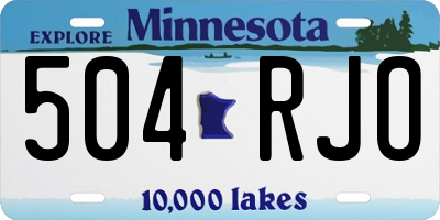 MN license plate 504RJO