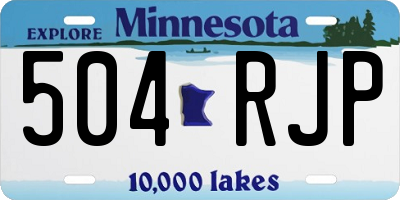 MN license plate 504RJP