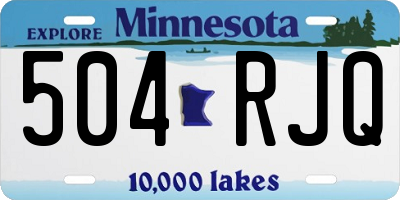 MN license plate 504RJQ