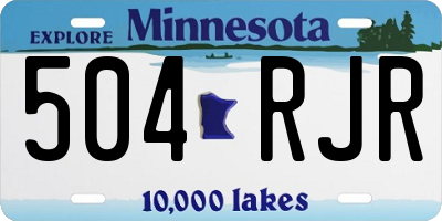 MN license plate 504RJR