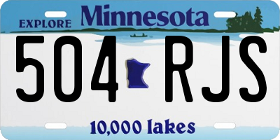 MN license plate 504RJS