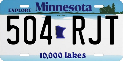 MN license plate 504RJT