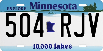 MN license plate 504RJV