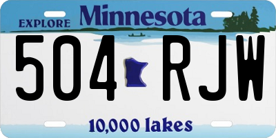 MN license plate 504RJW