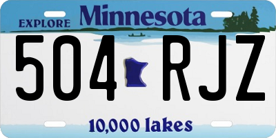 MN license plate 504RJZ