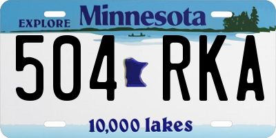 MN license plate 504RKA