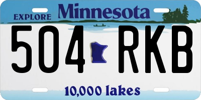 MN license plate 504RKB