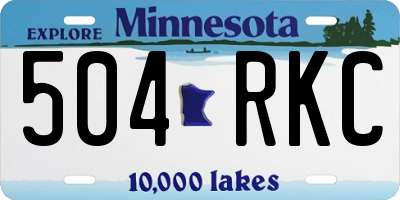 MN license plate 504RKC