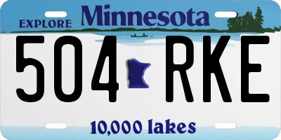 MN license plate 504RKE