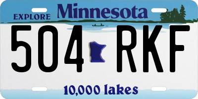 MN license plate 504RKF