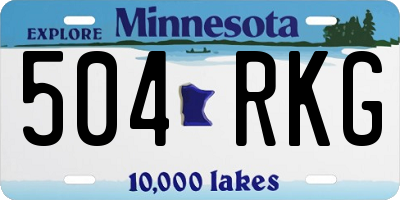 MN license plate 504RKG