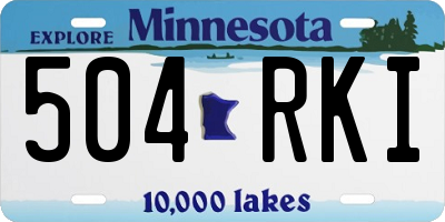 MN license plate 504RKI