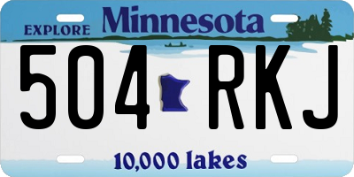 MN license plate 504RKJ