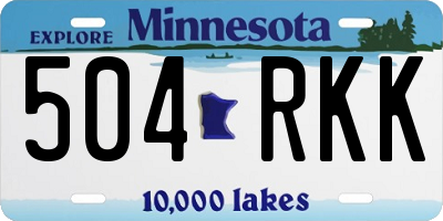 MN license plate 504RKK
