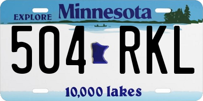 MN license plate 504RKL