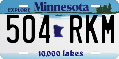MN license plate 504RKM