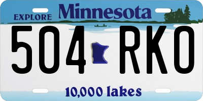 MN license plate 504RKO