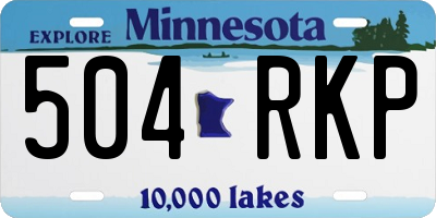 MN license plate 504RKP