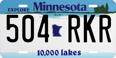 MN license plate 504RKR
