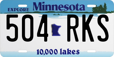 MN license plate 504RKS