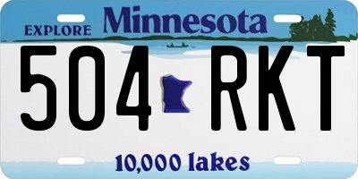 MN license plate 504RKT