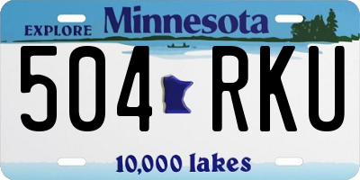 MN license plate 504RKU