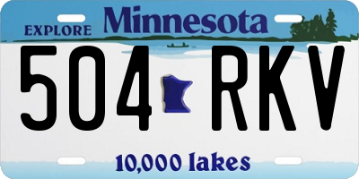 MN license plate 504RKV