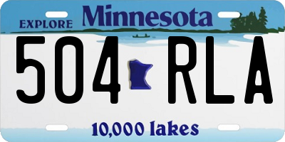 MN license plate 504RLA