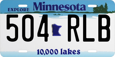 MN license plate 504RLB