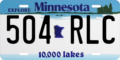 MN license plate 504RLC
