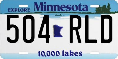 MN license plate 504RLD