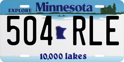 MN license plate 504RLE