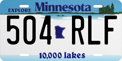 MN license plate 504RLF