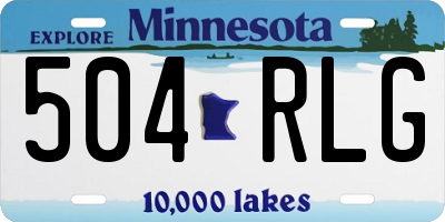MN license plate 504RLG