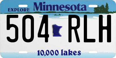 MN license plate 504RLH