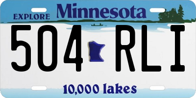 MN license plate 504RLI