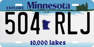 MN license plate 504RLJ