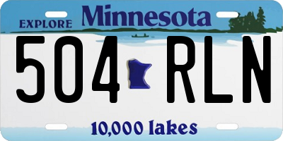 MN license plate 504RLN