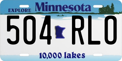 MN license plate 504RLO