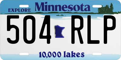 MN license plate 504RLP