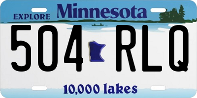 MN license plate 504RLQ