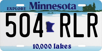 MN license plate 504RLR