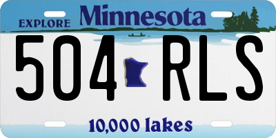 MN license plate 504RLS