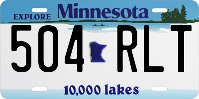 MN license plate 504RLT