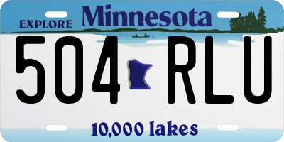 MN license plate 504RLU