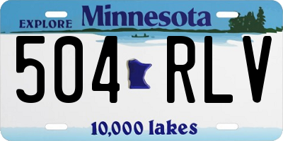 MN license plate 504RLV