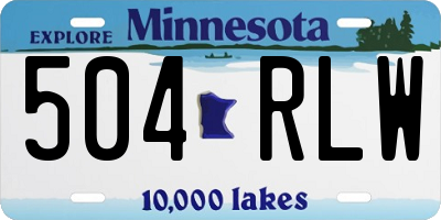 MN license plate 504RLW
