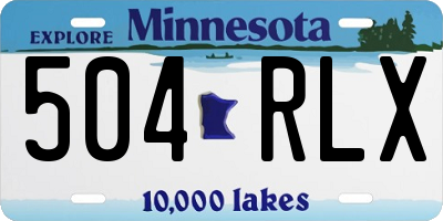 MN license plate 504RLX
