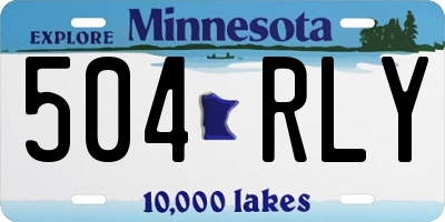 MN license plate 504RLY