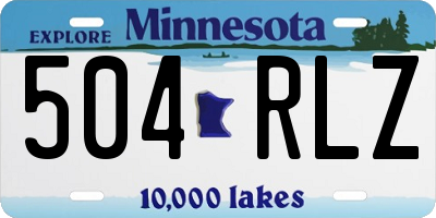 MN license plate 504RLZ